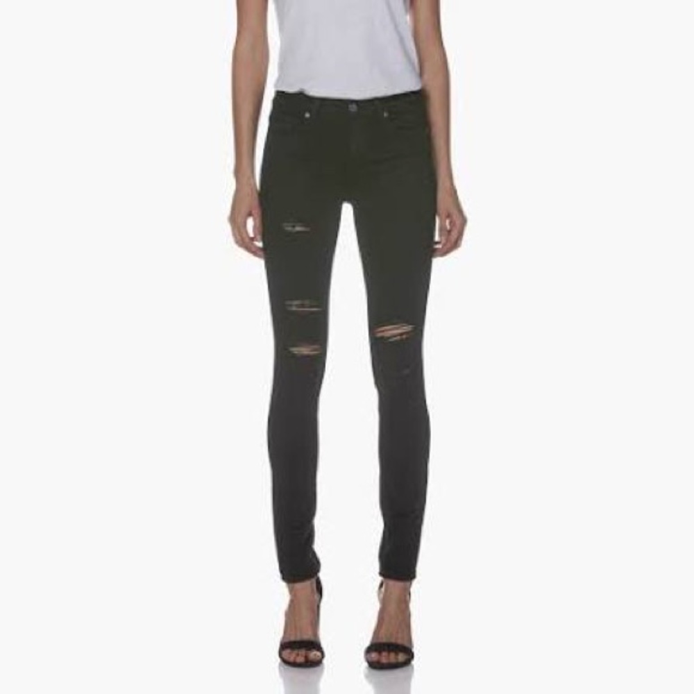 PAIGE Ultra Skinny Jeans -Verdugo Black Destructed